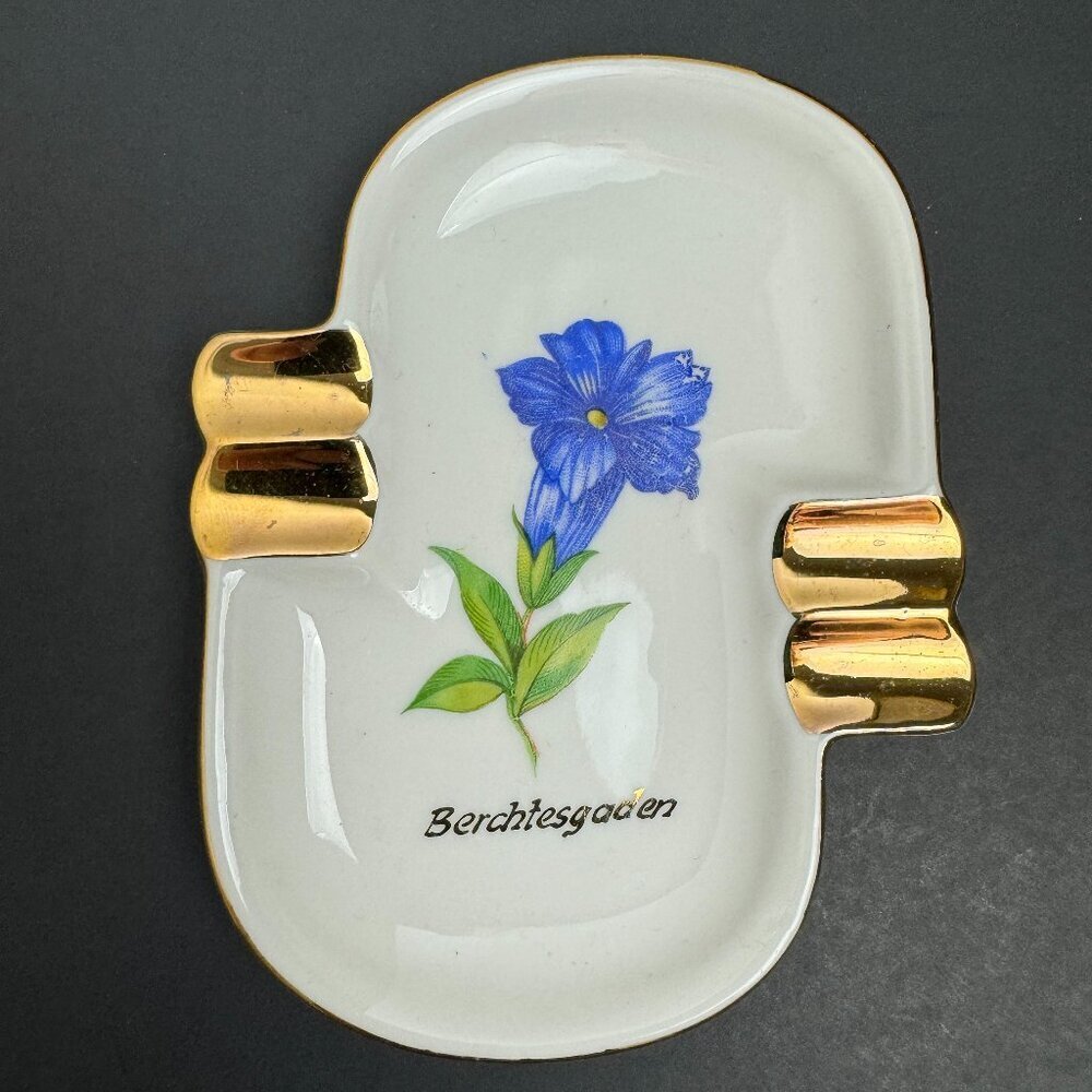 Women's Lady Porcelain Ashtray Vintage Germany Bavaria